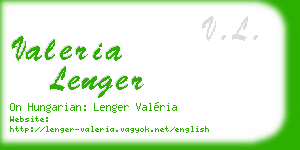valeria lenger business card